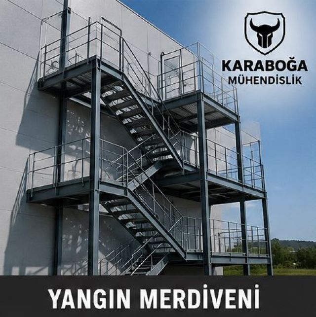 Kadıköy Yangın Merdiveni | İmalat, Montaj ve Projelendirme | Karaboğa Mühendislik